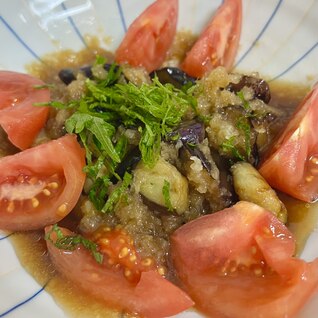 夏にぴったり♩茄子とトマトのおろしサラダ＾＾